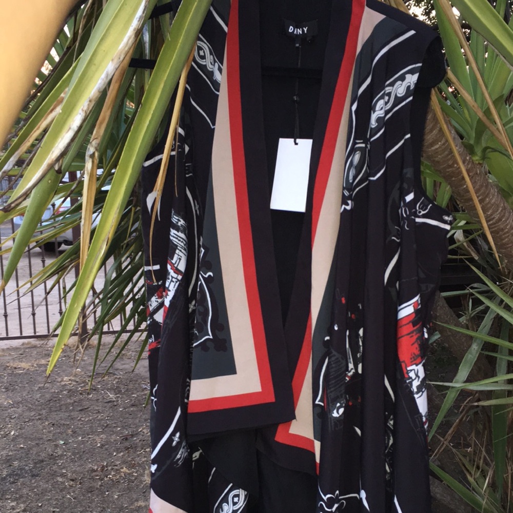 DKNY scarf vest